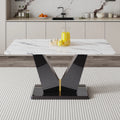 White Rectangular Dining Table A91112
