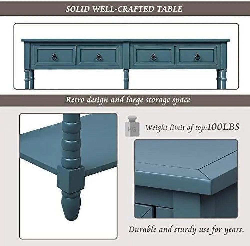 Slim Wood Console Table with Drawer 58 Inch S23527