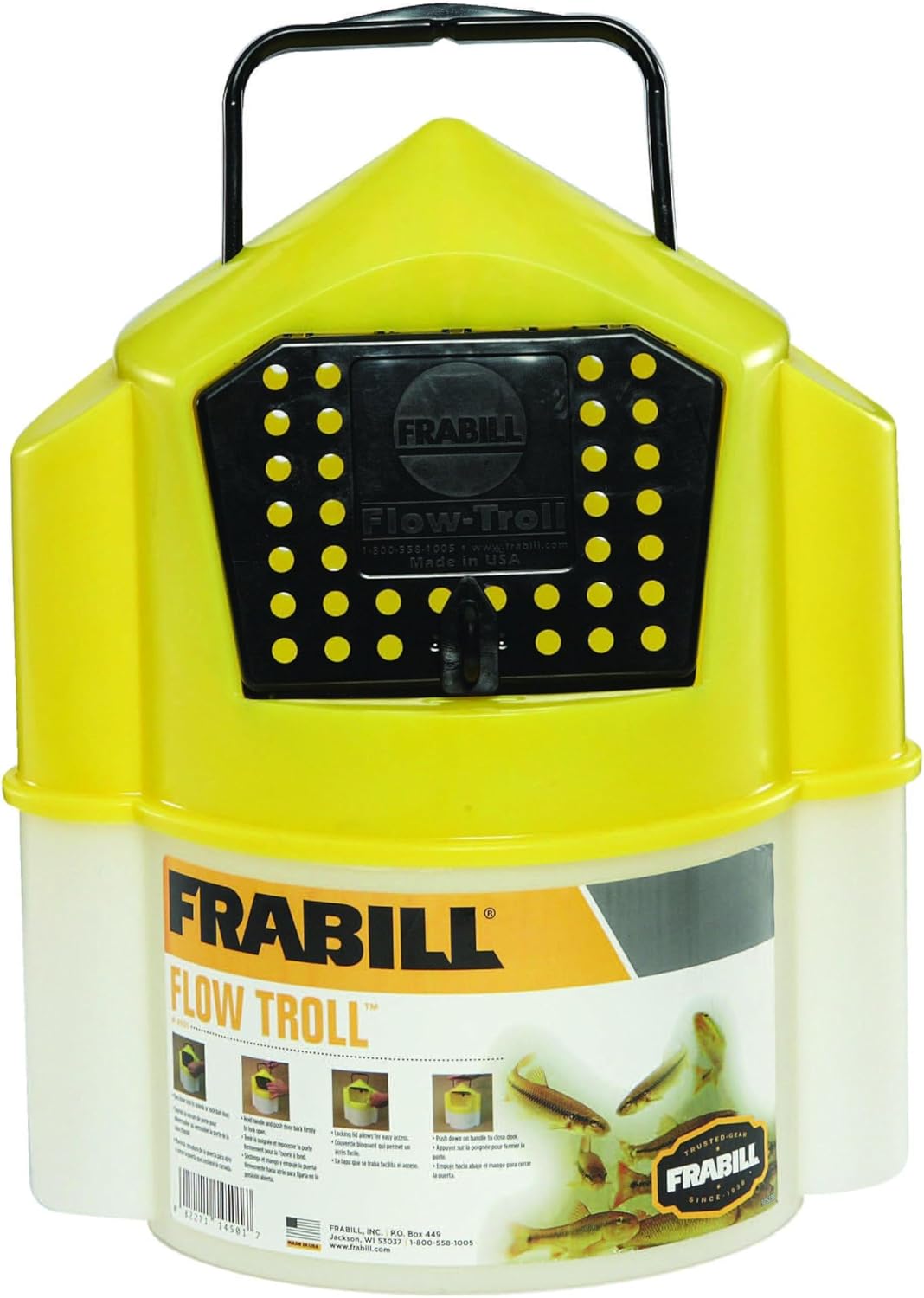 6-Quart Yellow White Bait Container V5535