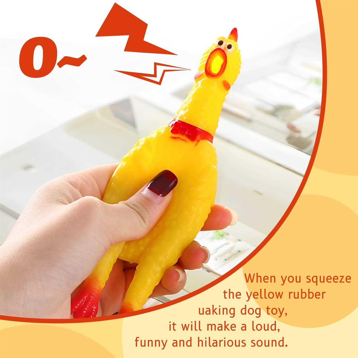 Yellow Rubber Chicken Dog Toys Z128817