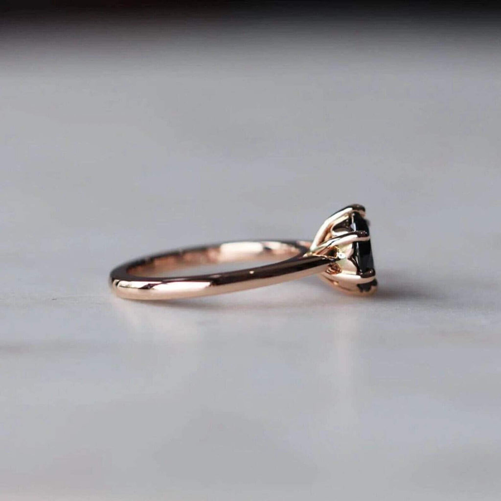 14k Rose Gold Teal Sapphire Ring K23506