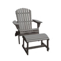 Dark Grey Adirondack Chair with Ottoman Set L2370