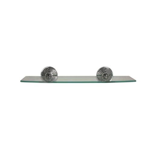 Polished Chrome 24 inch Glass Shelf V15002