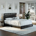 Faux Leather Upholstered Platform Bed W43100