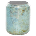 Blue and Silver Round Accent Table G5644