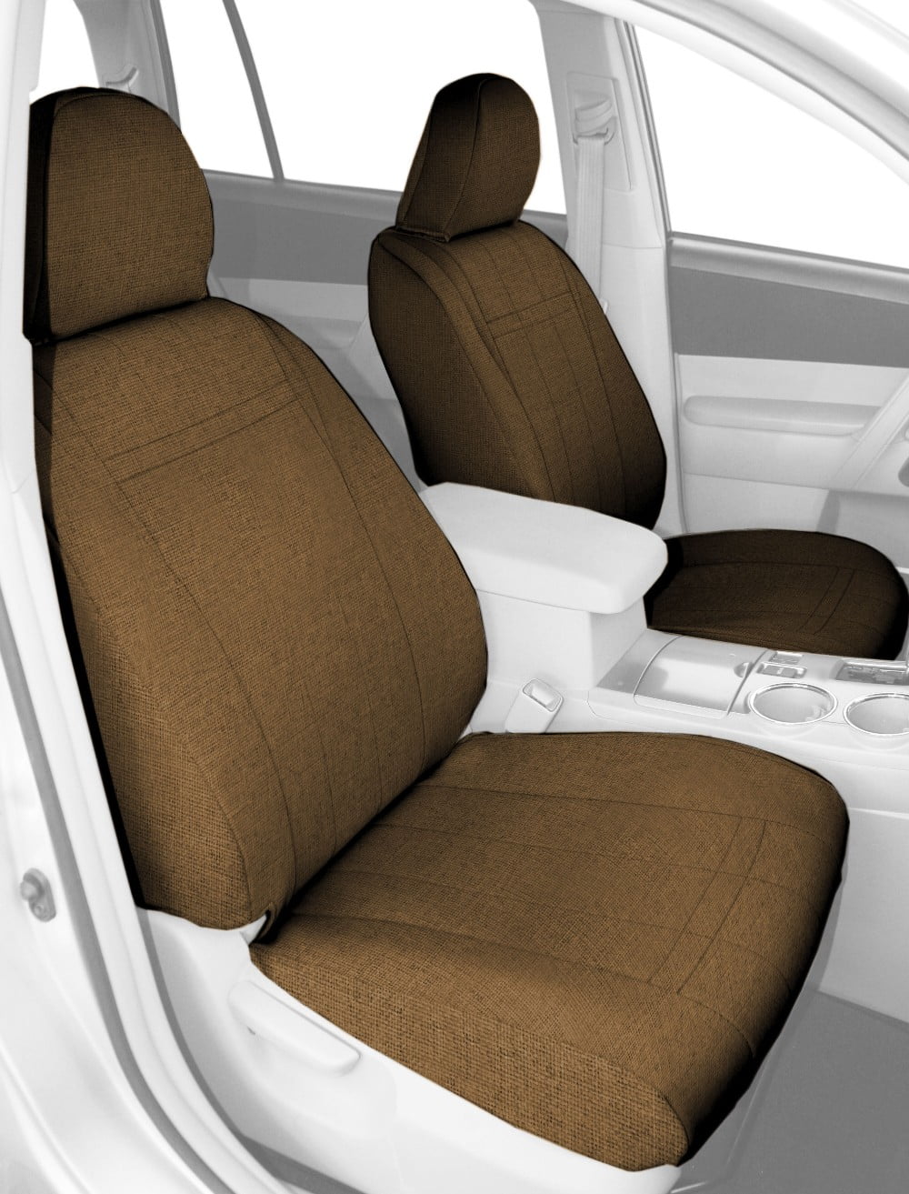 Beige Tweed Front Bucket Seat Covers M11636