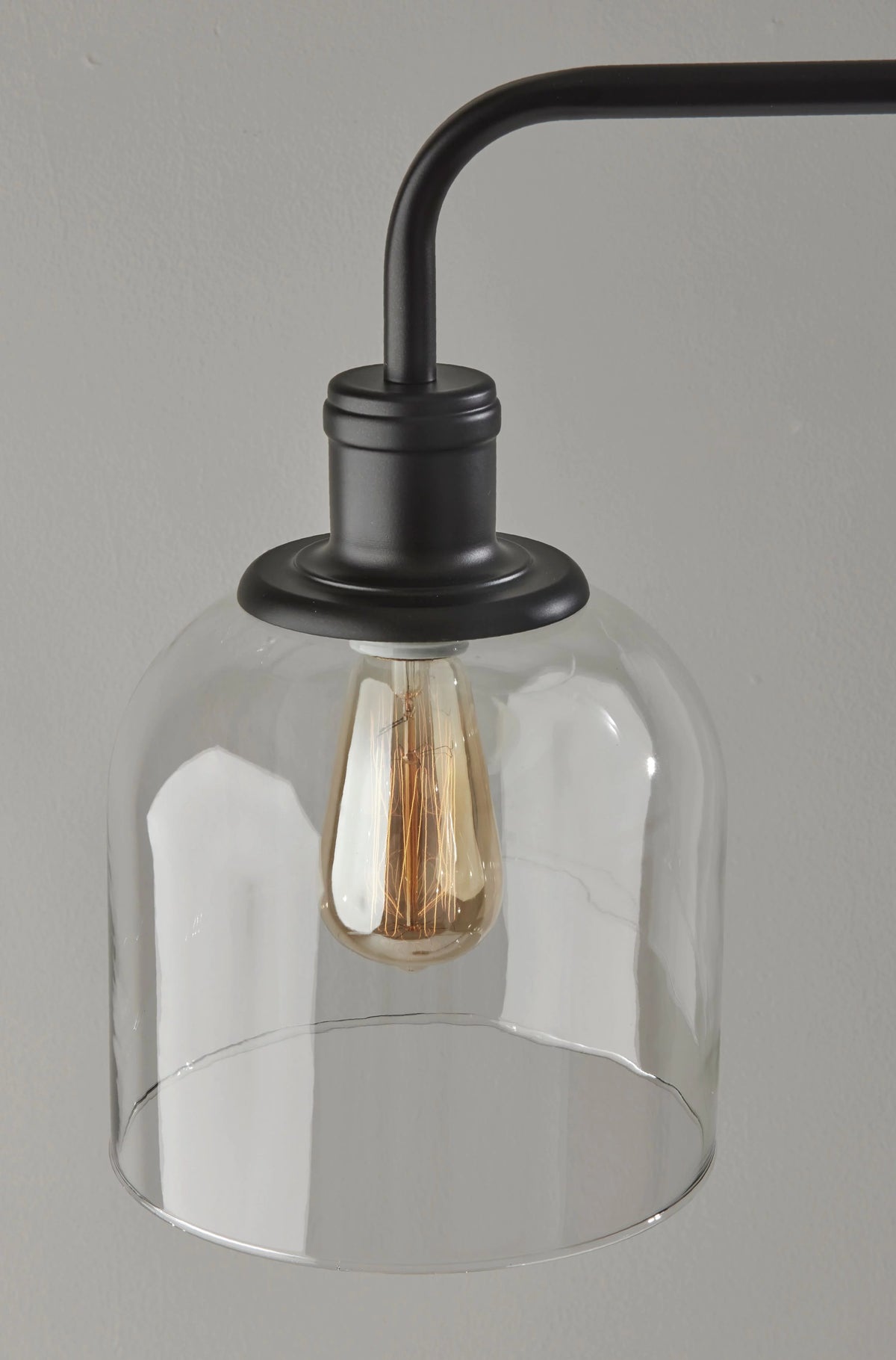 60" 1-Light Black Metal Floor Lamp L35599