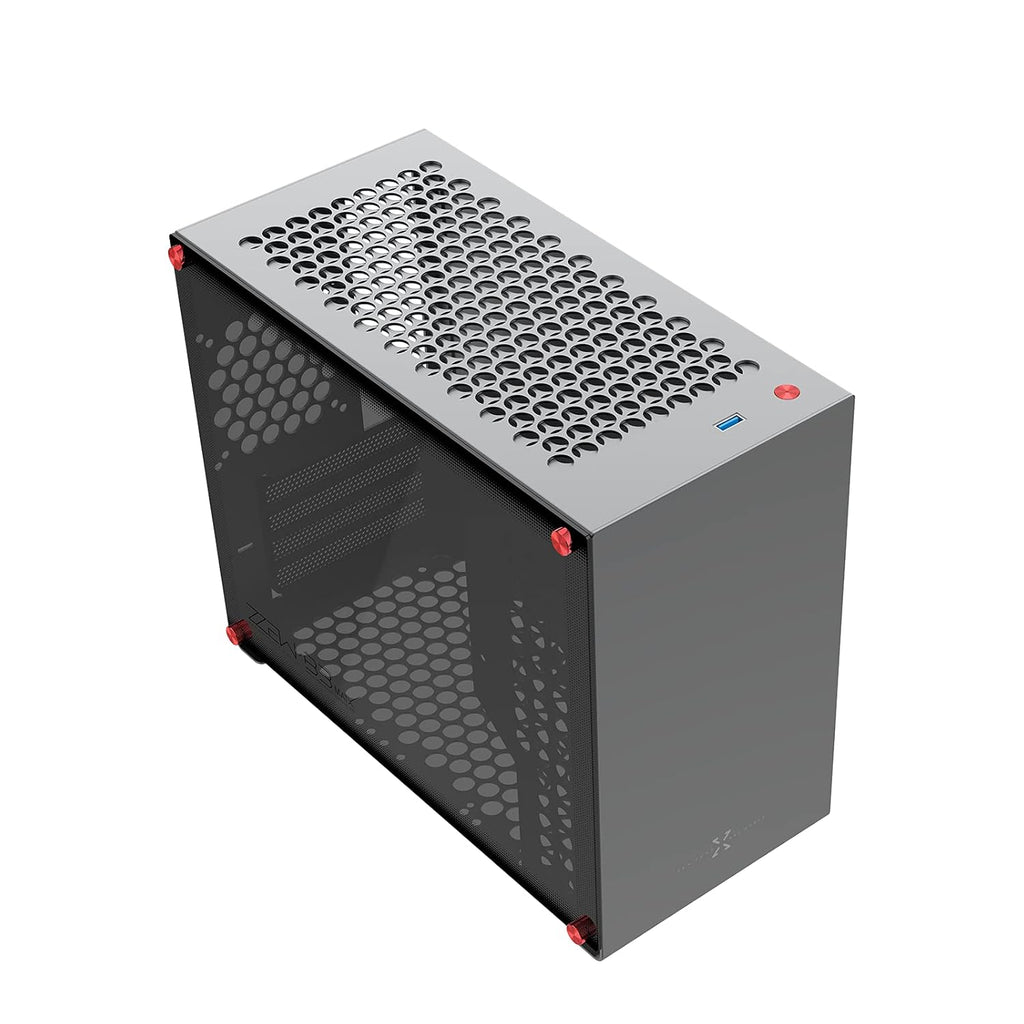 Dark Gray Aluminum Tempered Glass PC Case Y61741