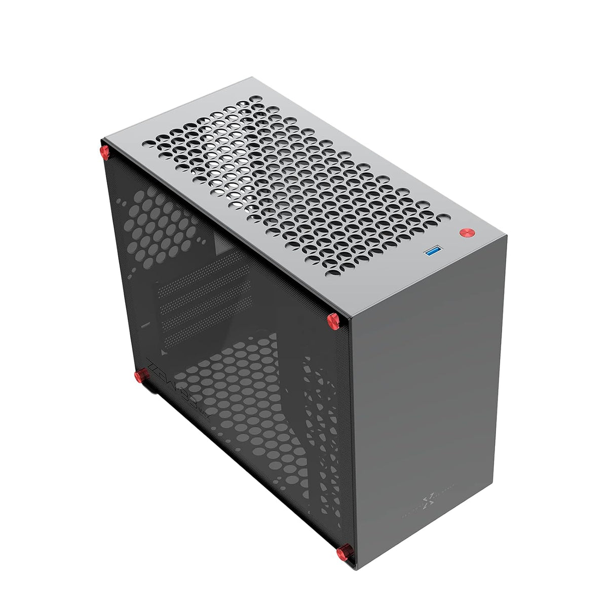 Dark Gray Aluminum Tempered Glass PC Case Y61741
