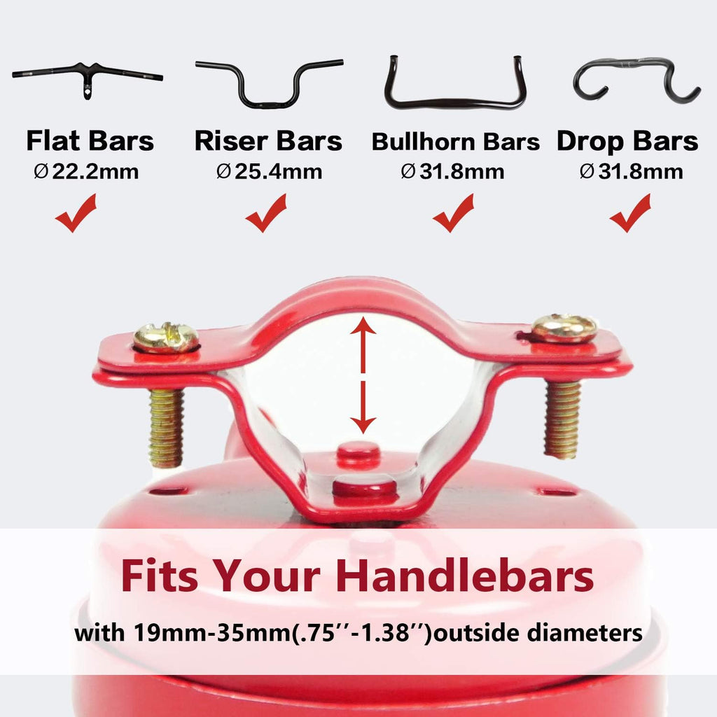 2 Pack All Metal Bike Bell for Bicycle Handlebars P7285