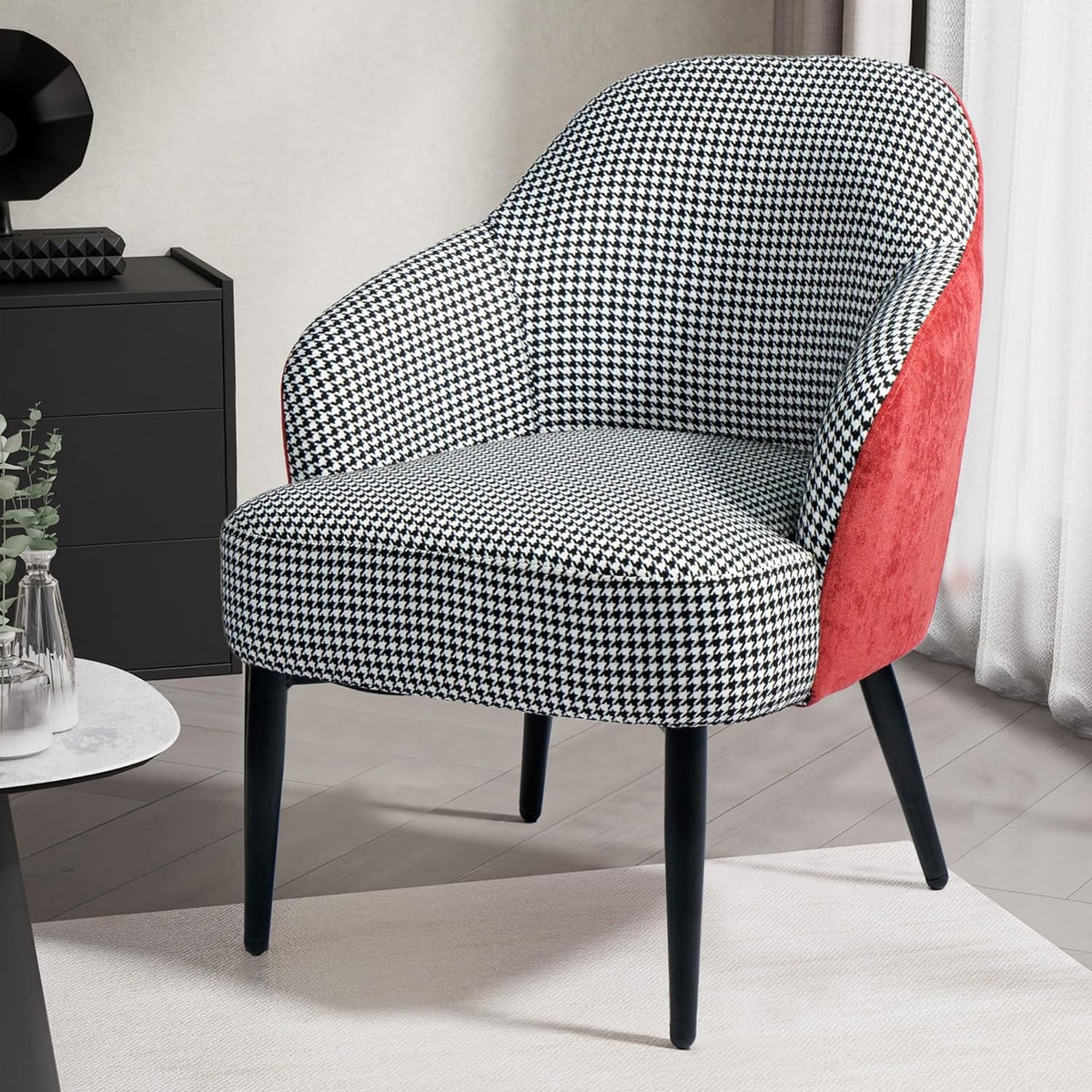 Houndstooth Upholstered Accent Chair B1515