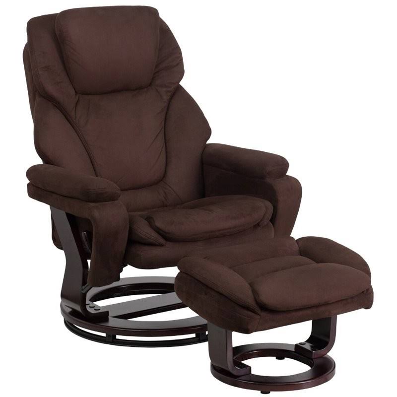 Brown Microfiber Recliner X198