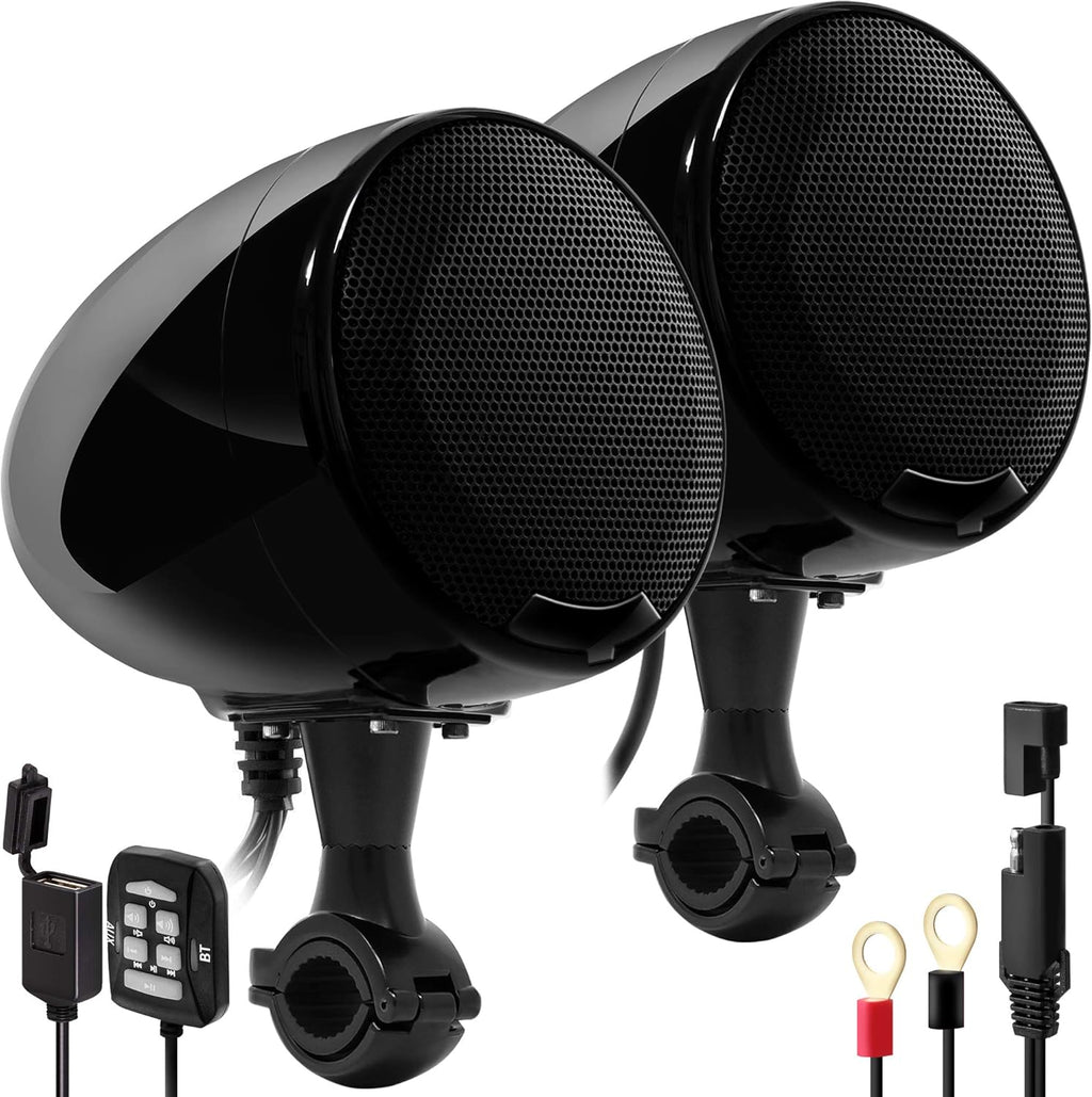 1200W Waterproof Bluetooth Motorcycle Stereo 4 Speakers Audio System Q747932