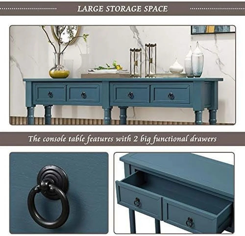 Slim Wood Console Table with Drawer 58 Inch S23527