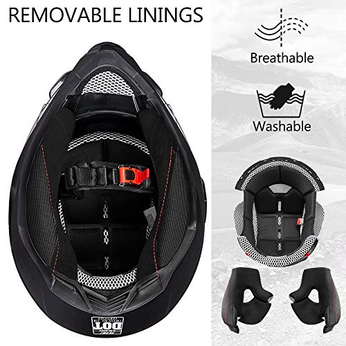 Dual Sport Full Face Motorcycle Helmet with Sun Visor T97721