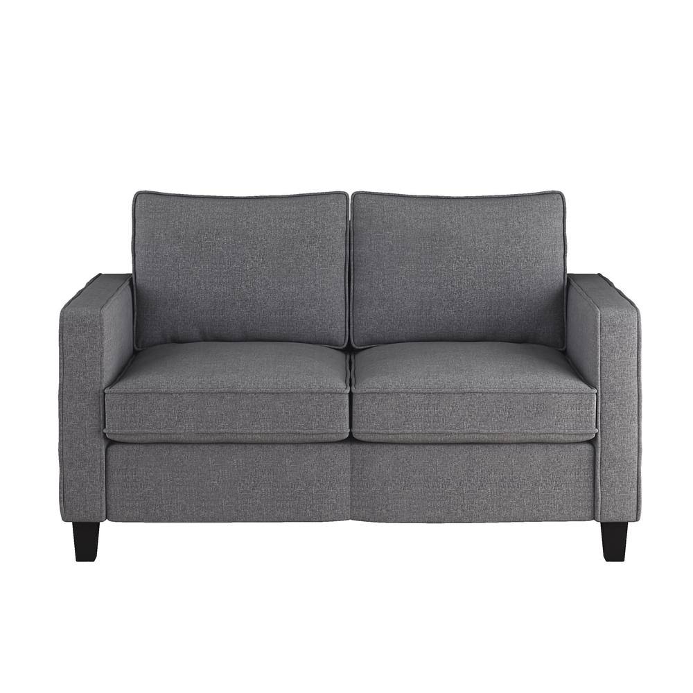 Gray Fabric Loveseat Sofa W45061
