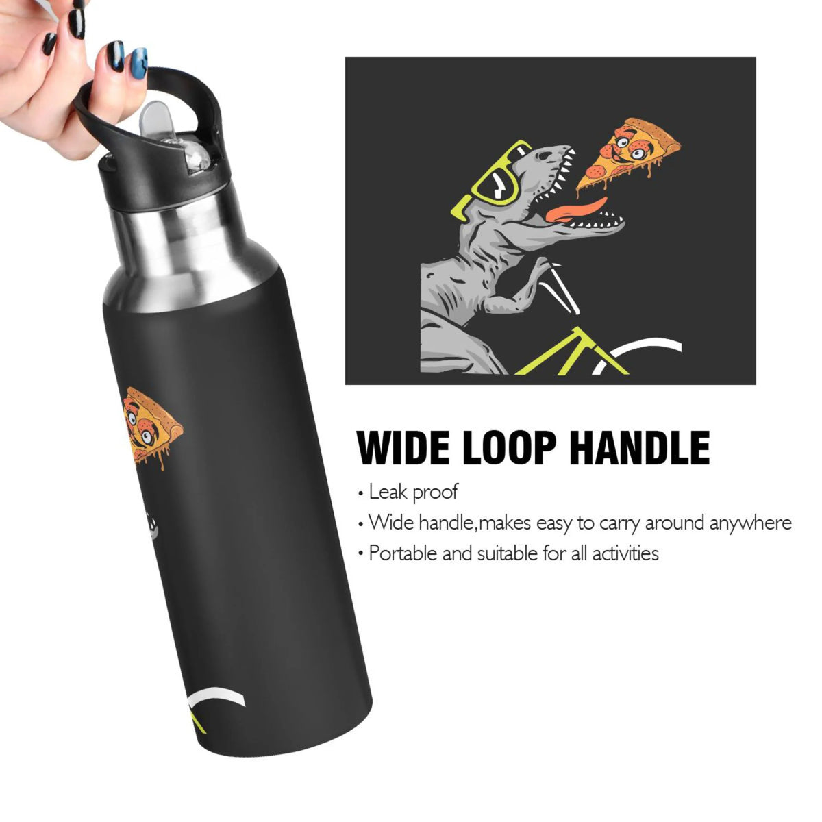 Stainless Steel Insulated Water Bottle with Straw Lid K948
