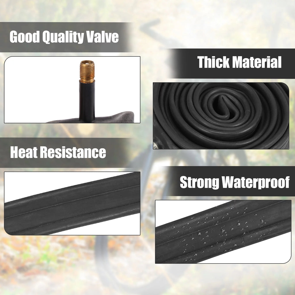 3 Pcs 20 inch Bike Inner Tube Rubber 31mm Long Straight Valve B42181