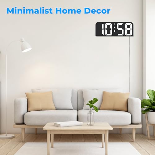 9.6" LED Digital Wall Clock with Remote Control - Red T7596