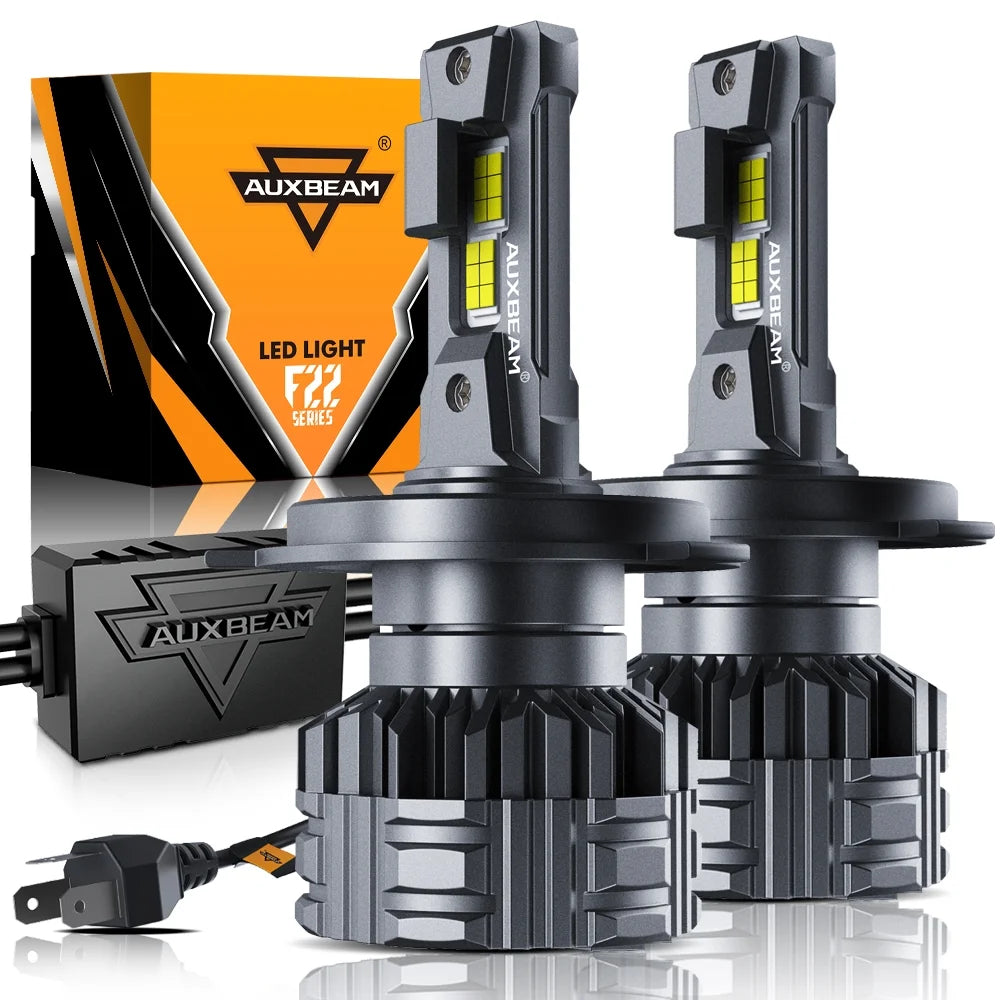 H4 LED Headlight Bulbs 6500K Cool White 2 Bulbs D9034