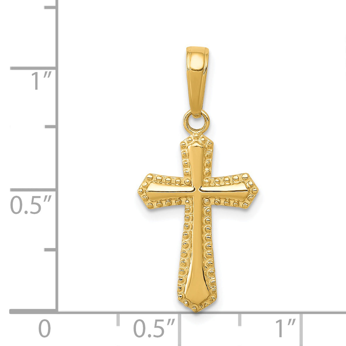 14K Yellow Gold Passion Cross Pendant Charm L38946