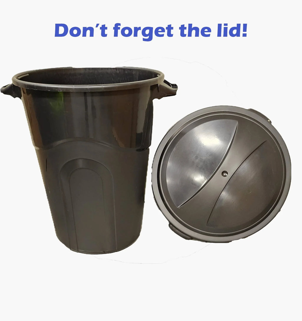 32 Gallon Heavy Duty Plastic Garbage Can with Lid I324