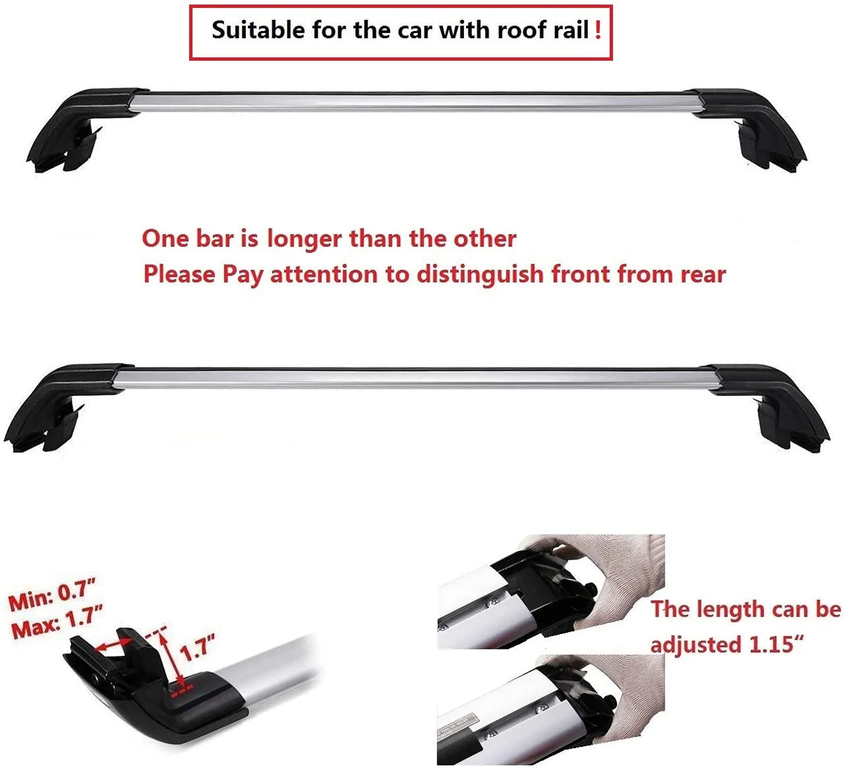 Roof Rack Cross Bars for Porsche Macan 2014-2024 O913308