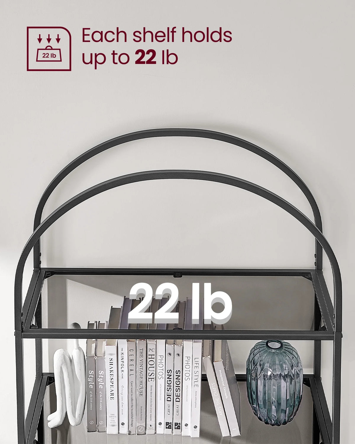 5-Tier Metal Bookcase A302