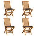 Patio Chairs with Anthracite Cushions 4 pcs Solid Teak Wood R32431