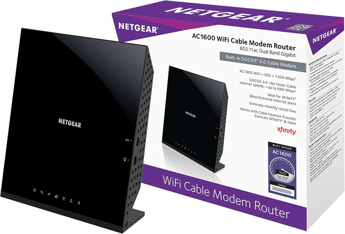 Cable Modem WiFi Router Combo, AC1900, DOCSIS 3.0 Y57899