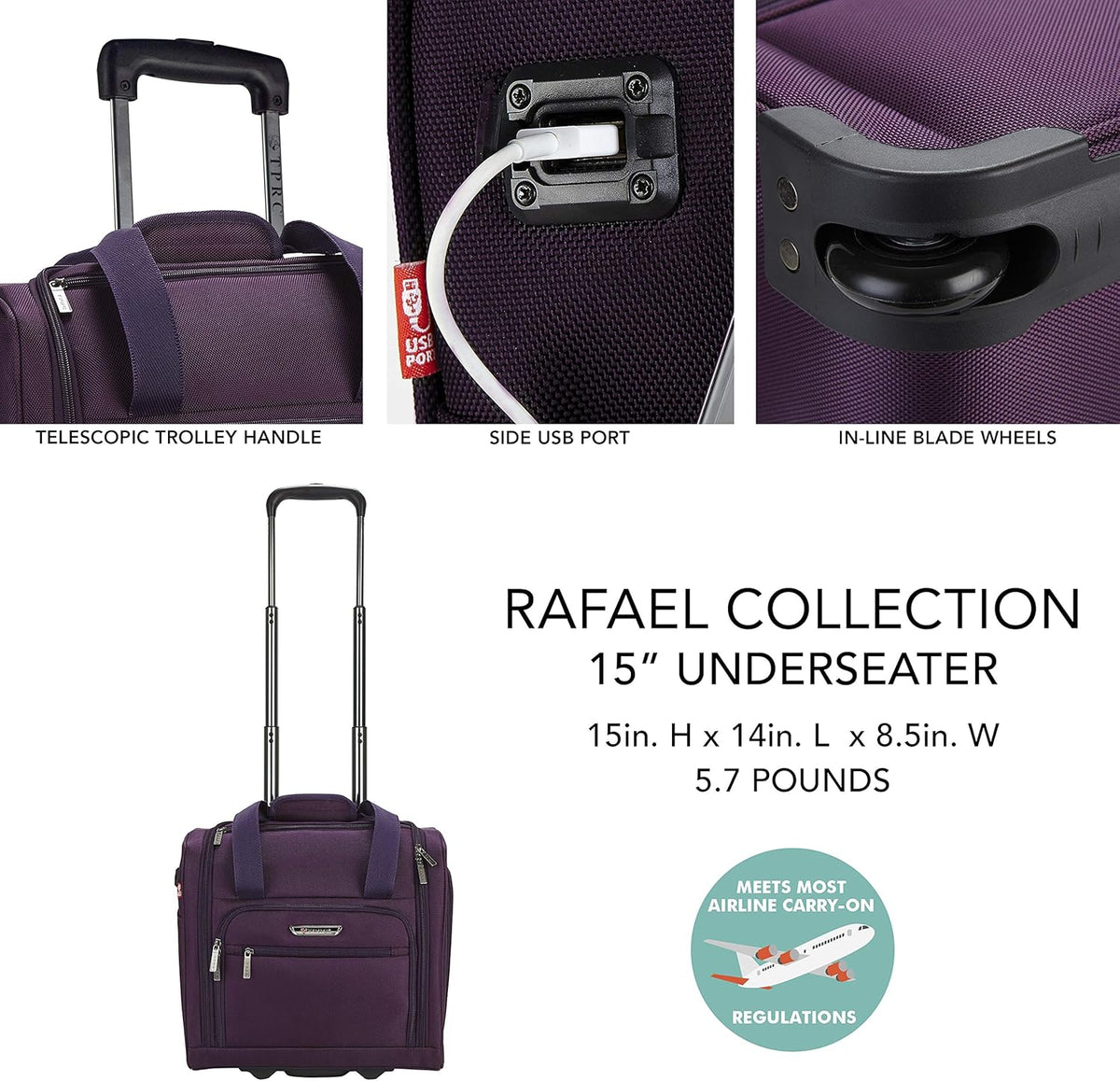 Purple Underseater 15-Inch Carry-On Bag A17585