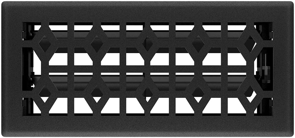 Black Iron 4x10 Inch Floor Register, 5 Count A779183