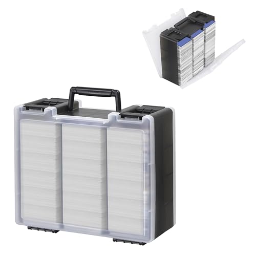 Clear Trading Card Storage Box for 3200+ Double Sided Card Deck Case N945255