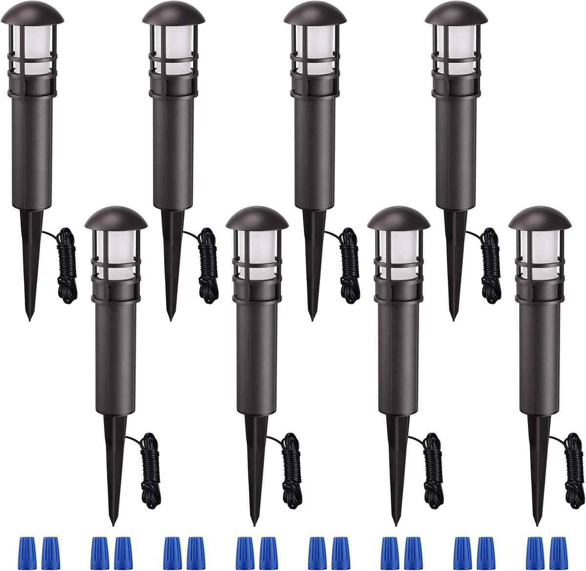 8-Pack 3W 12V Low Voltage LED Landscape Pathway Light B894