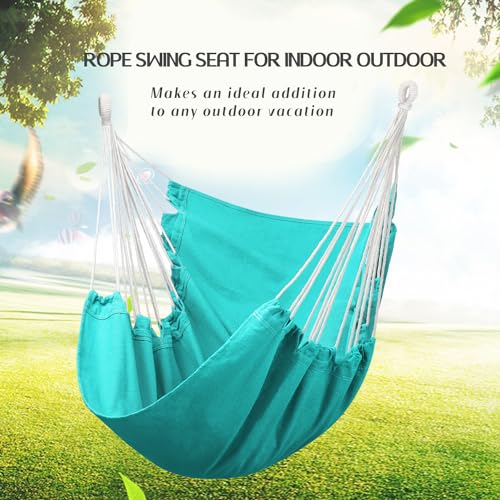 Dark Gray Hanging Rope Hammock Chair with Pocket Z22257