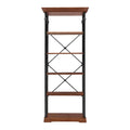 6-Tier Wood and Metal Open Bookcase T16460