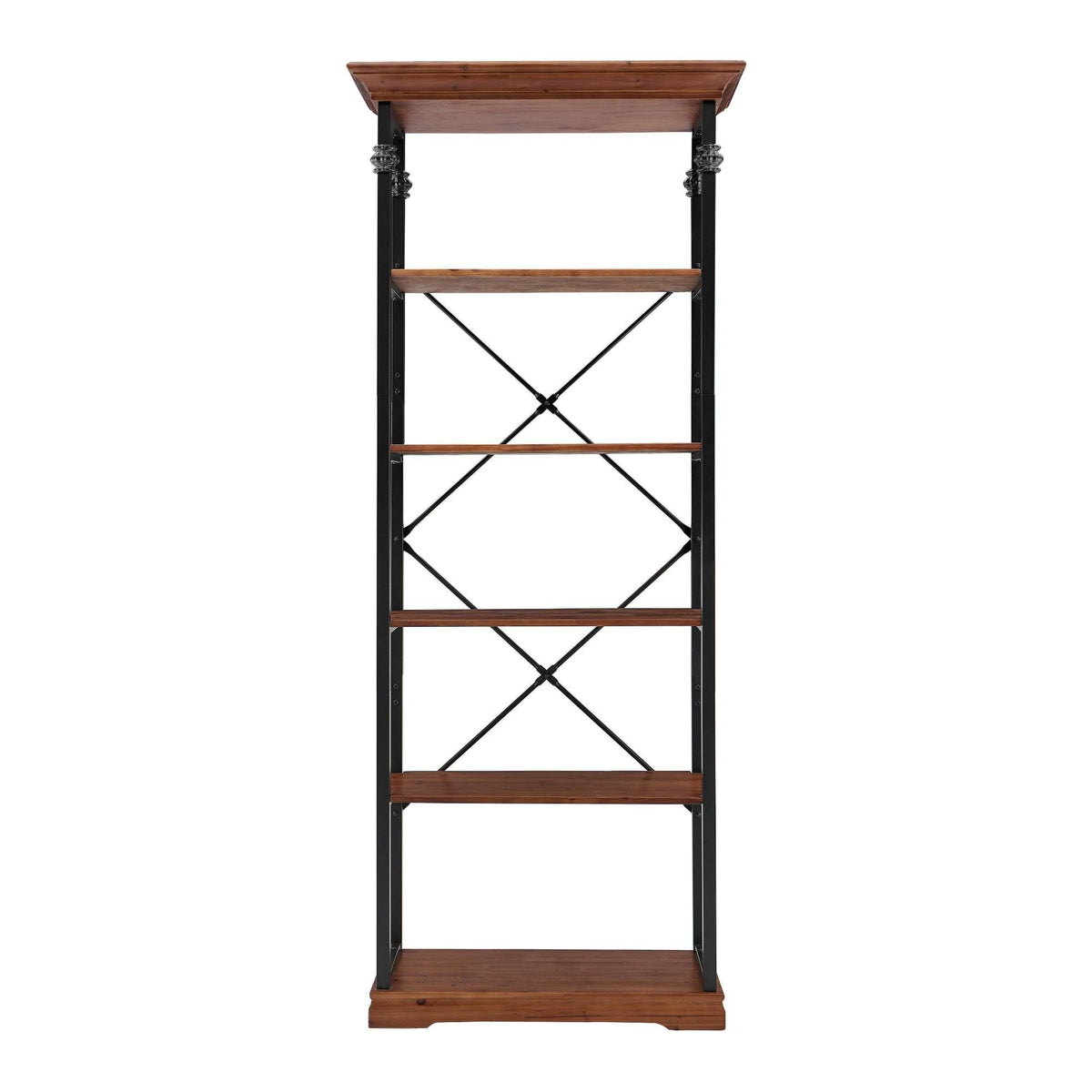 6-Tier Wood and Metal Open Bookcase T16460