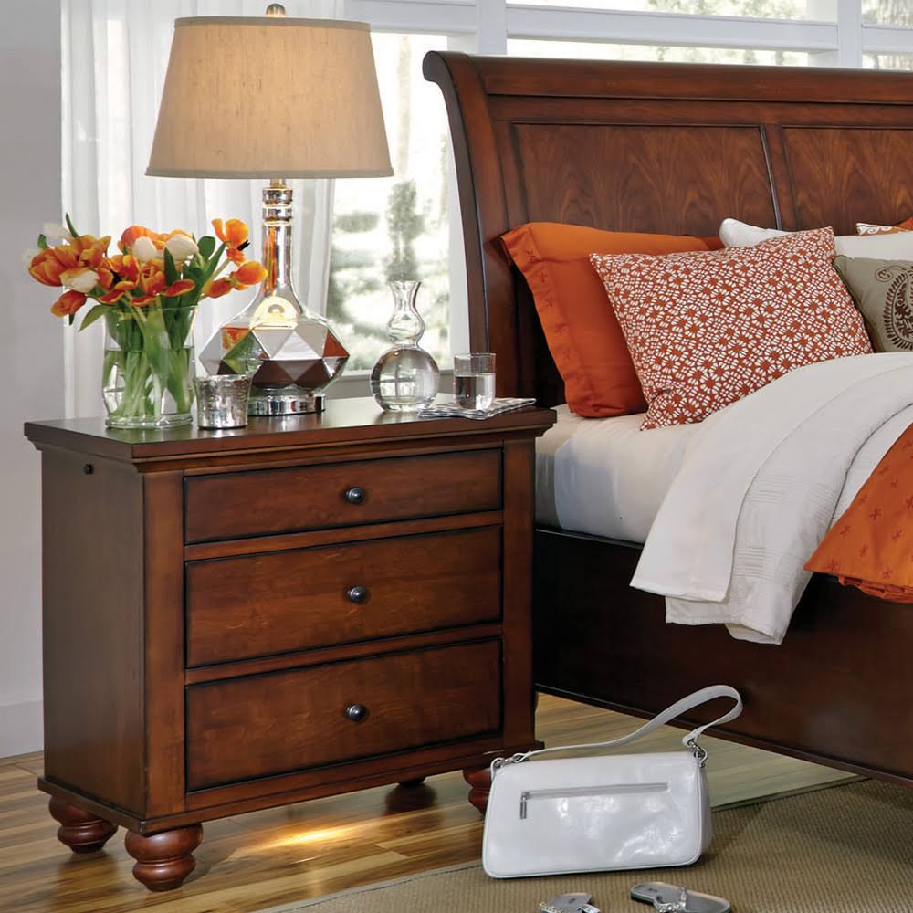 Brown Cherry Nightstand H3034