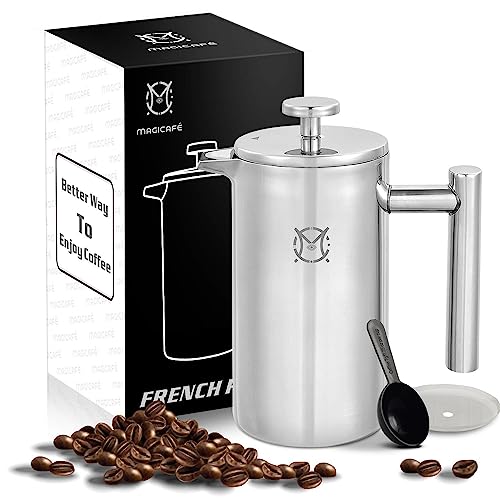 Single Serve 1 Cup Small Stainless Steel Thermal Double Walled French Press 350ML G384