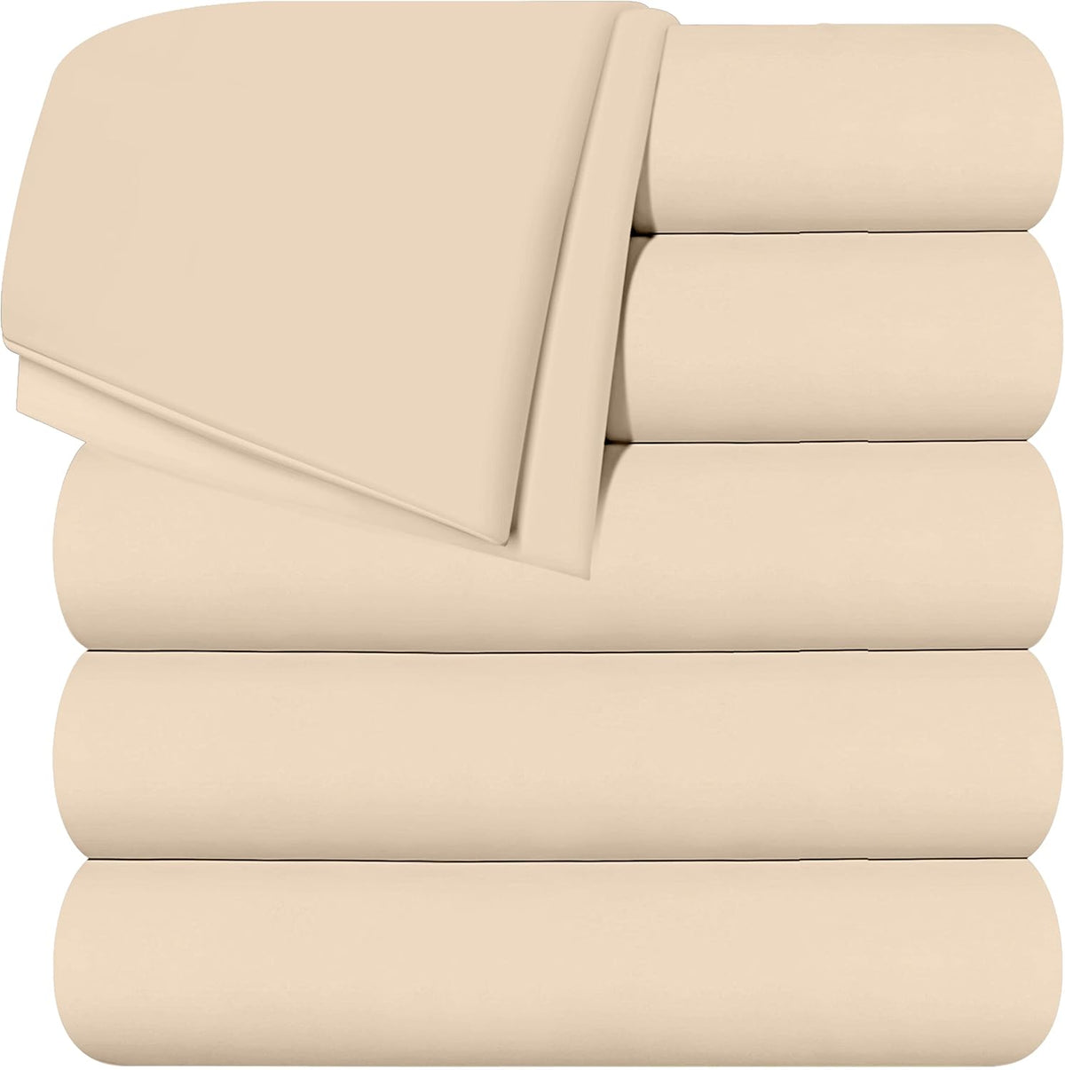 White Twin Pack of 2 Soft Brushed Microfiber Flat Sheets U71521