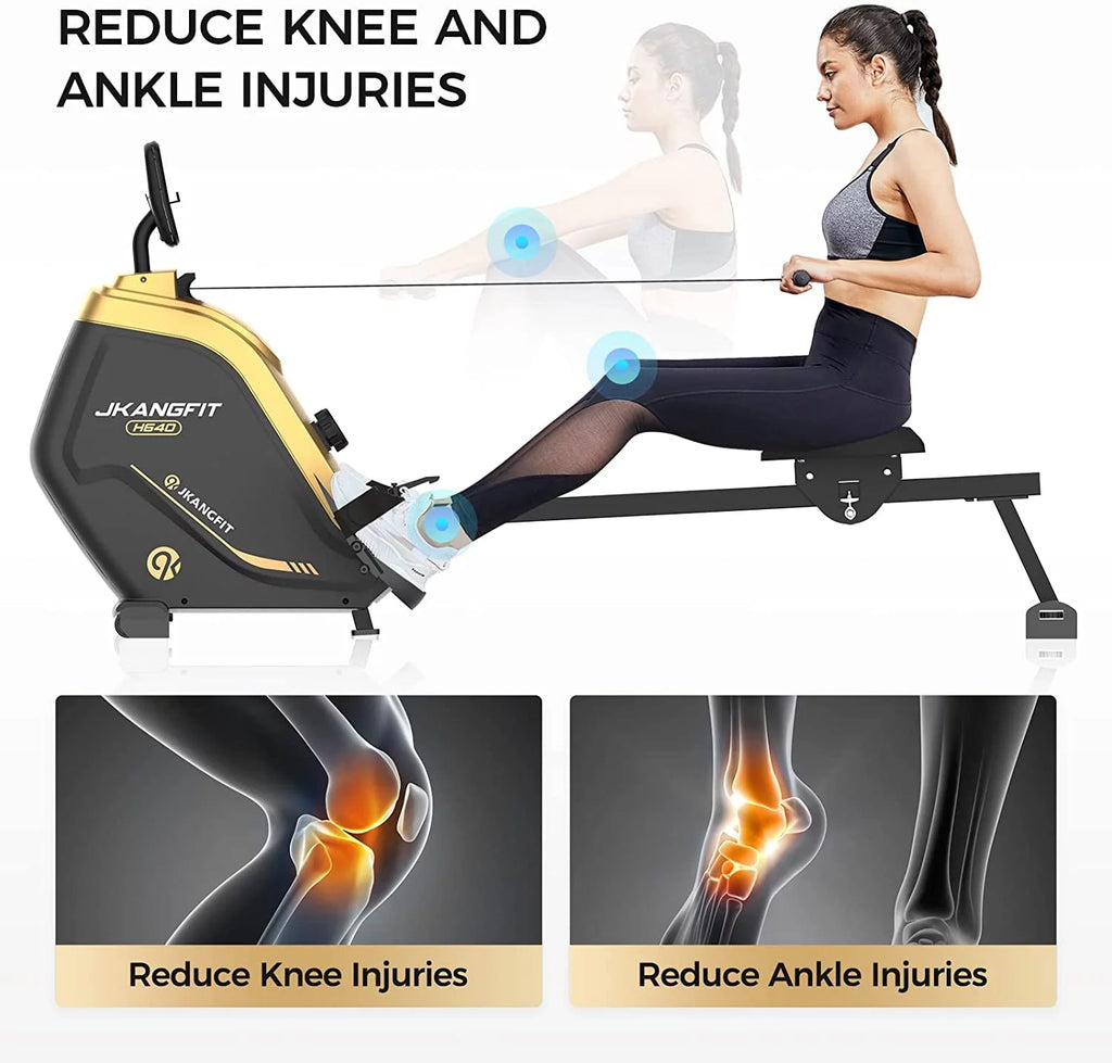 Folding Magnetic Rowing Machine with 16 Levels Resistance O99374