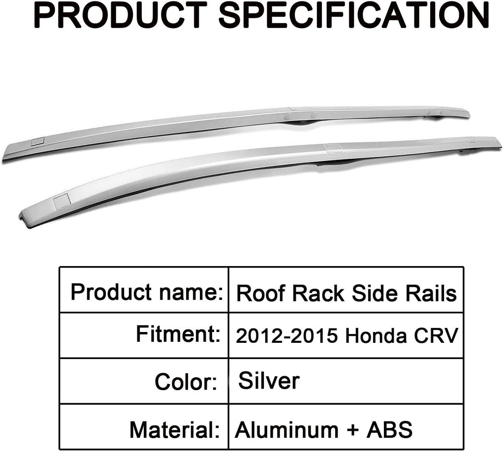 Silver 2 Pcs Car Roof Rack Side Rails M586