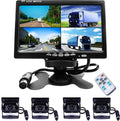 7 Inch 4 Split Monitor with 4 Cameras Waterproof Auto Camera with Cables M55411