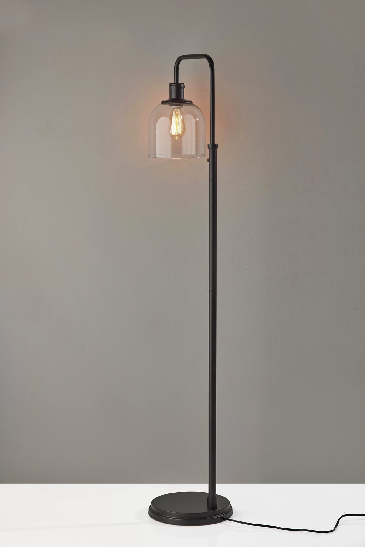 60" 1-Light Black Metal Floor Lamp L35599