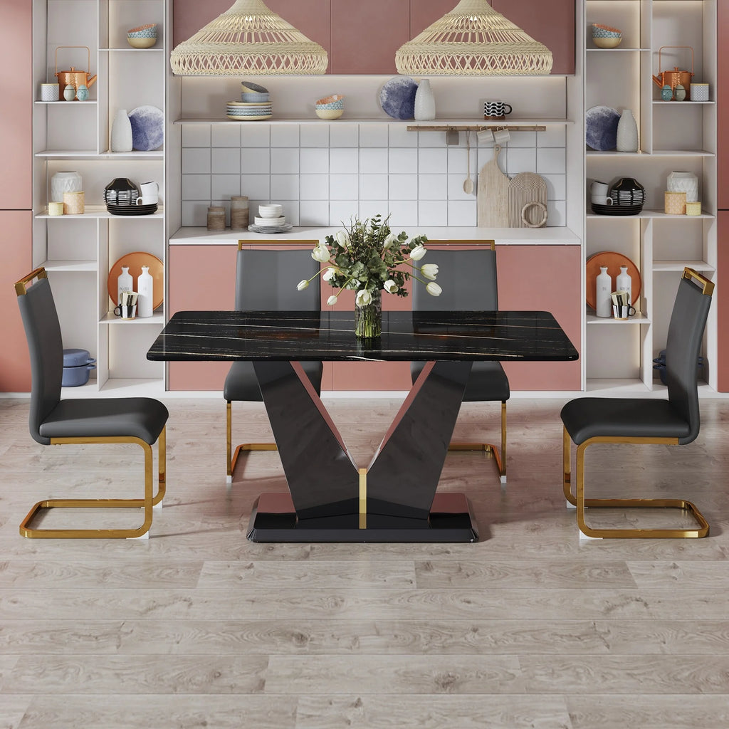 White Rectangular Dining Table A91112