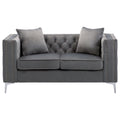 Gray Velvet Loveseat E707040