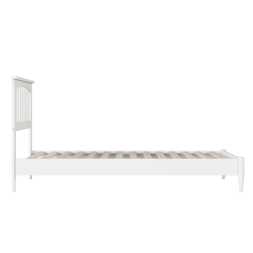White Twin XL Solid Wood Low Profile Platform Bed T438