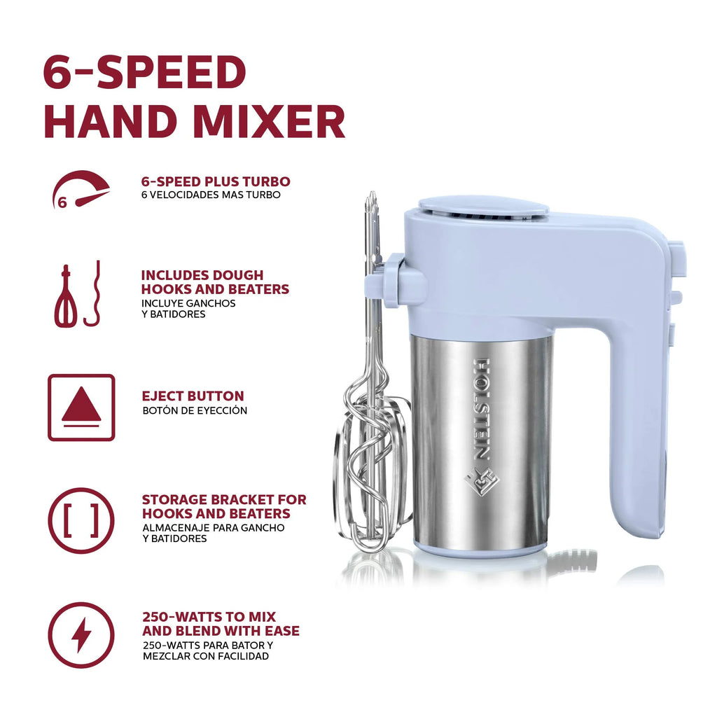 6-Speed Hand Mixer with Dough Hook and Flat Beater S27582