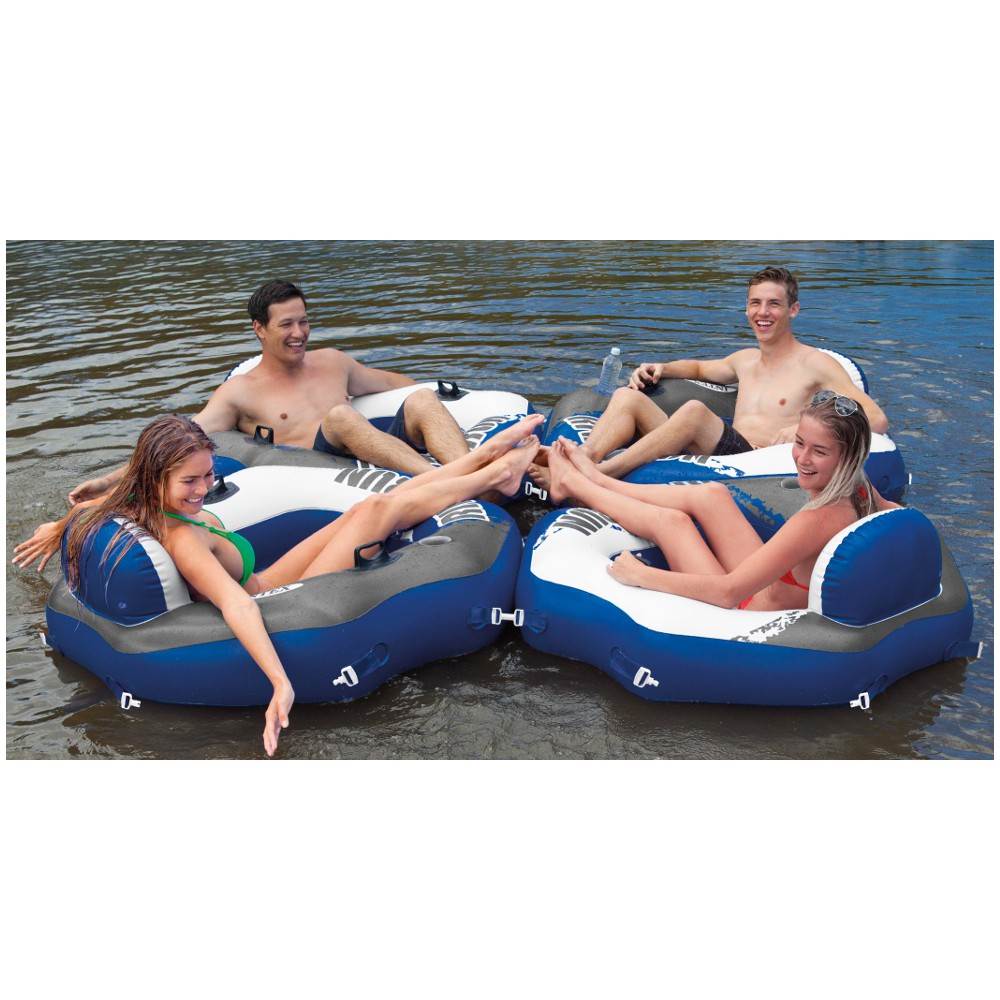 Inflatable Floating Cooler with 1 Person Lounger Floating Tube (12 Pack) N3909
