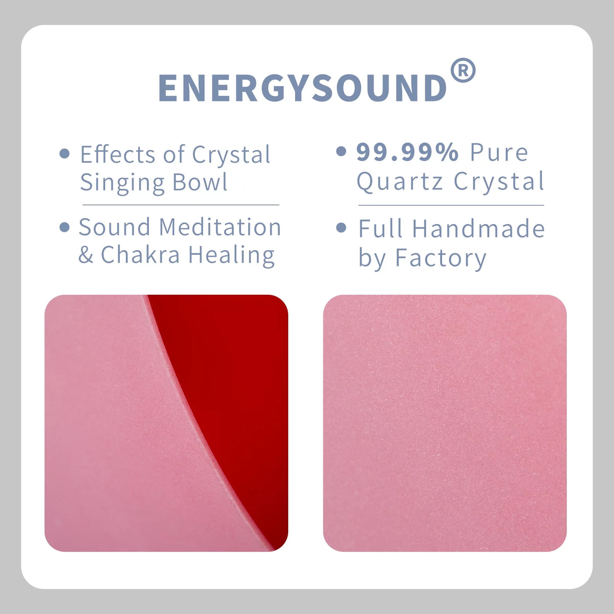 Frosted Red Crystal Singing Bowl 10 inch P789440